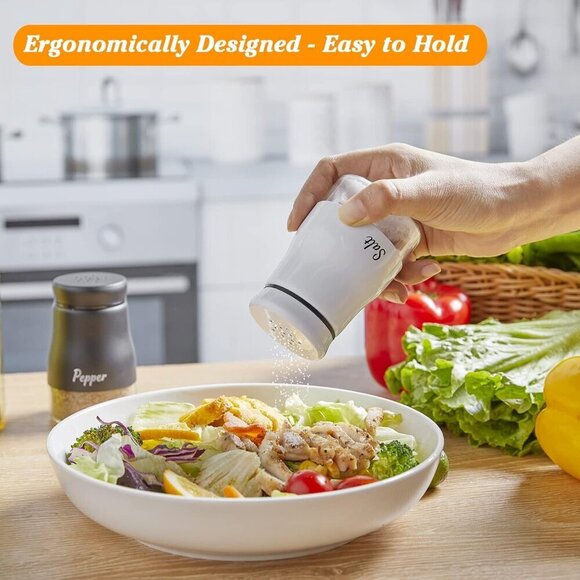 Salt and Pepper Shakers Set, 5 Ounce Salt and Pepper Dispenser with Glas… - Picture 7 of 7